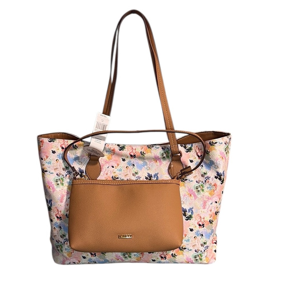 Rosetti Dee Tote Marble Garden Floral Print w/ Removable Pouch NWT